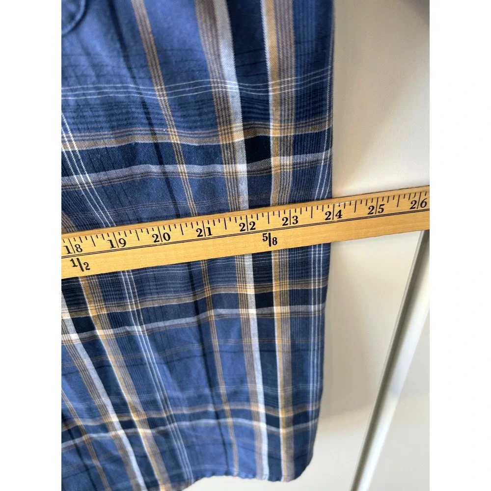 Wrangler‎ Rugged Wear Mens Blue Plaid Button Down Shirt XL RWL41MB